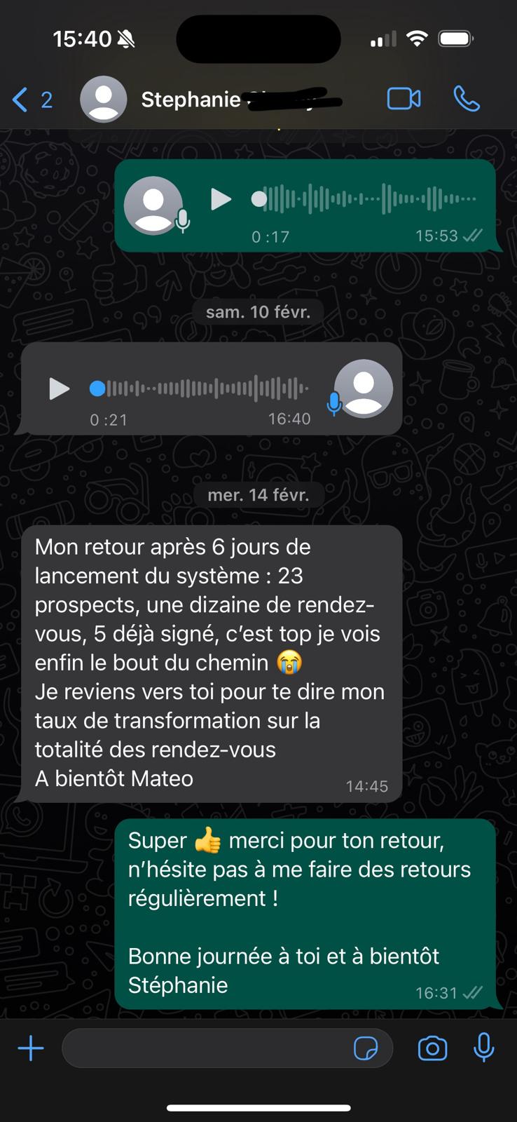 Après 6jours d'utilisation
